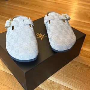 Surgeon Mule Taupe Monogram clogs, size 12